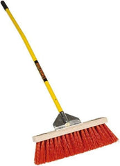 SEYMOUR-MIDWEST - 18" Rough Surface Polypropylene Push Broom - 5-1/2" Bristle Length, Wood Block, Bolt-On Handle Connection, Handle Included - Caliber Tooling