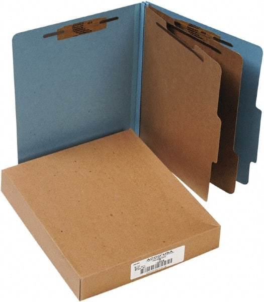 ACCO - 11 x 8 1/2", Letter Size, Sky Blue, File Folders with Top Tab - Right of Center Tab Cut Location - Caliber Tooling