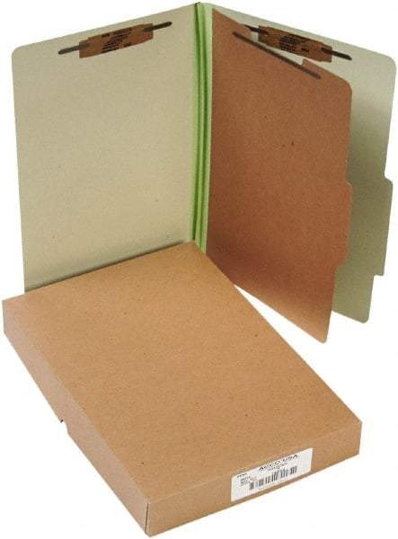 ACCO - 14 x 8 1/2", Legal, Leaf Green, File Folders with Top Tab - Right of Center Tab Cut Location - Caliber Tooling