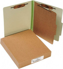 ACCO - 11 x 8 1/2", Letter Size, Leaf Green, File Folders with Top Tab - Right of Center Tab Cut Location - Caliber Tooling