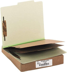 ACCO - 11 x 8 1/2", Letter Size, Leaf Green, File Folders with Top Tab - Right of Center Tab Cut Location - Caliber Tooling