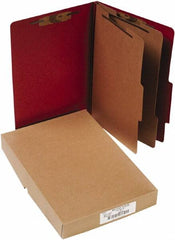 ACCO - 14 x 8 1/2", Legal, Earth Red, File Folders with Top Tab - Right of Center Tab Cut Location - Caliber Tooling