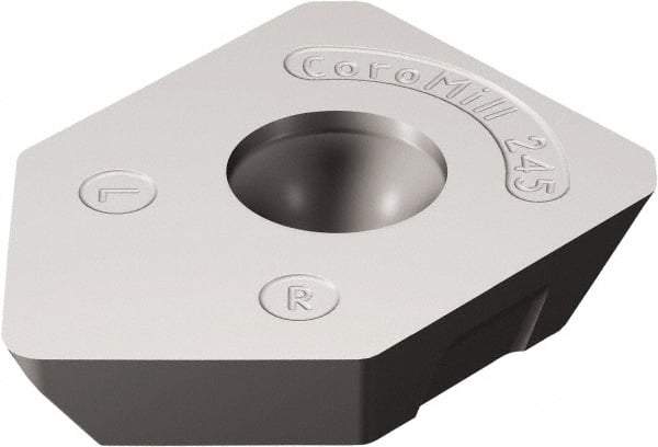 Sandvik Coromant - R24512T3 W Grade CB50 Carbide Milling Insert - Uncoated, 3.97mm Thick, 13.4mm Inscribed Circle, 2.5mm Corner Radius - Caliber Tooling