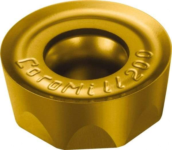 Sandvik Coromant - RCHT2006M0 PL Grade 1025 Carbide Milling Insert - TiCN/TiN Finish, 6.35mm Thick, 20mm Inscribed Circle - Caliber Tooling