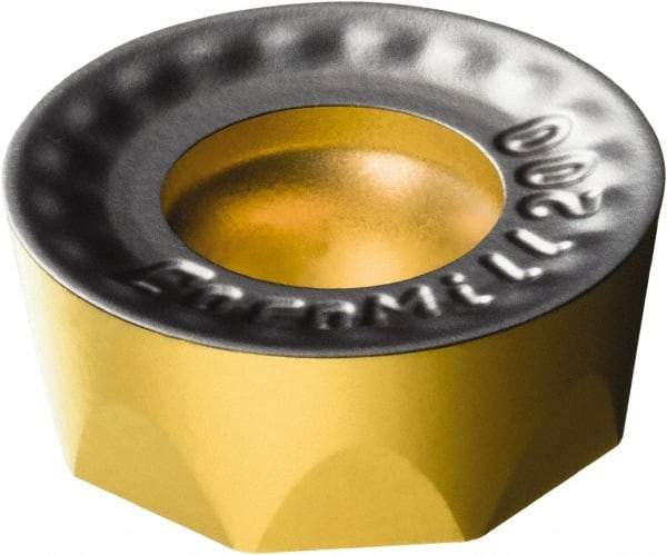 Sandvik Coromant - RCKT2006M0 KH Grade 3220 Carbide Milling Insert - TiCN/Al2O3/TiN Finish, 6.35mm Thick, 20mm Inscribed Circle - Caliber Tooling