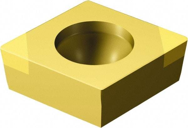 Sandvik Coromant - CCGW21.51 Grade 7015 CBN Turning Insert - TiN Finish, 80° Diamond, 1/4" Inscr Circle, 3/32" Thick, 1/64" Corner Radius - Caliber Tooling