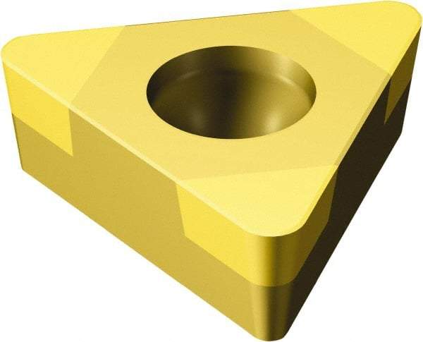 Sandvik Coromant - TCGW1.81.51 Grade 7015 CBN Turning Insert - TiN Finish, 60° Triangle, 7/32" Inscr Circle, 3/32" Thick, 1/64" Corner Radius - Caliber Tooling