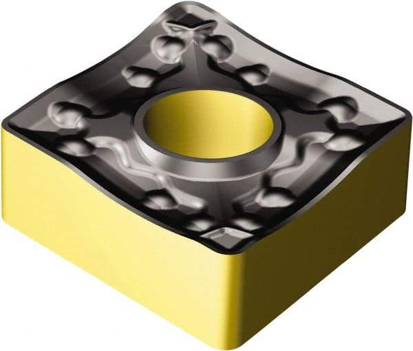 Sandvik Coromant - CNMM544 PR Grade 4305 Carbide Turning Insert - TiCN/AI2O3/TiN Finish, 80° Diamond, 5/8" Inscr Circle, 1/4" Thick, 1/16" Corner Radius - Caliber Tooling