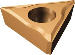 Sandvik Coromant - TCEX1.21.200 F Grade 1125 Carbide Turning Insert - TiAlN/AlCr2O3 Finish, 60° Triangle, 5/32" Inscr Circle, 5/64" Thick, 0.02mm Corner Radius - Caliber Tooling