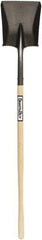 SEYMOUR-MIDWEST - 11-1/2" High x 8-3/4" Wide Square Steel Shovel - 42" Long Wood Straight Handle, Rolled - Caliber Tooling