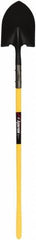 SEYMOUR-MIDWEST - 12" High x 8-3/4" Wide Round Steel Shovel - 48" Long Polymer Straight Handle, Front Turned - Caliber Tooling