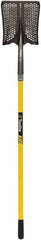 SEYMOUR-MIDWEST - 11-1/2" High x 9" Wide Square Steel Shovel - 48" Long Fiberglass Straight Handle, Front Turned - Caliber Tooling