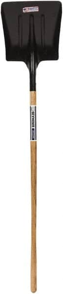 SEYMOUR-MIDWEST - 14-1/2" High x 13-1/2" Wide Square Steel Scoop - 54" Long Wood Straight Handle, No Step - Caliber Tooling