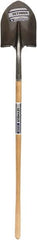 SEYMOUR-MIDWEST - 12" High x 8-3/4" Wide Round Steel Shovel - 48" Long Wood Straight Handle, Front Turned - Caliber Tooling