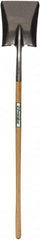 SEYMOUR-MIDWEST - 11-1/2" High x 9-1/4" Wide Square Steel Shovel - 44" Long Wood Straight Handle, Front Turned - Caliber Tooling