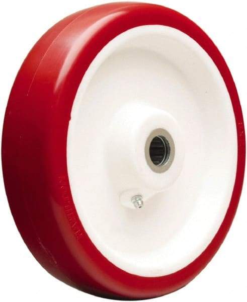 Hamilton - 8 Inch Diameter x 2 Inch Wide, Polyurethane on Polypropylene Caster Wheel - 1,200 Lb. Capacity, 2-3/16 Inch Hub Length, 5/8 Inch Axle Diameter, Straight Roller Bearing - Caliber Tooling