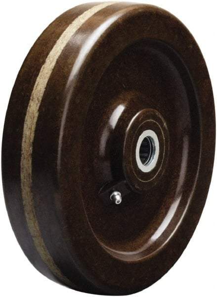 Hamilton - 8 Inch Diameter x 2 Inch Wide, Phenolic Caster Wheel - 1,100 Lb. Capacity, 2-3/16 Inch Hub Length, 3/4 Inch Axle Diameter, Straight Roller Bearing - Caliber Tooling