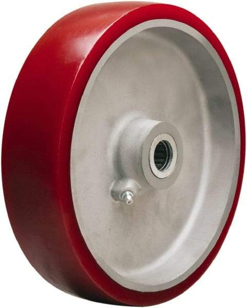 Hamilton - 8 Inch Diameter x 2 Inch Wide, Polyurethane on Aluminum Caster Wheel - 1,550 Lb. Capacity, 2-3/16 Inch Hub Length, 5/8 Inch Axle Diameter, Straight Roller Bearing - Caliber Tooling