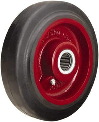 Hamilton - 7 Inch Diameter x 2 Inch Wide, Rubber on Cast Iron Caster Wheel - 450 Lb. Capacity, 2-1/4 Inch Hub Length, 1 Inch Axle Diameter, Straight Roller Bearing - Caliber Tooling