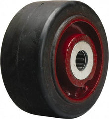 Hamilton - 6 Inch Diameter x 3 Inch Wide, Rubber on Cast Iron Caster Wheel - 680 Lb. Capacity, 3-1/4 Inch Hub Length, 1 Inch Axle Diameter, Straight Roller Bearing - Caliber Tooling