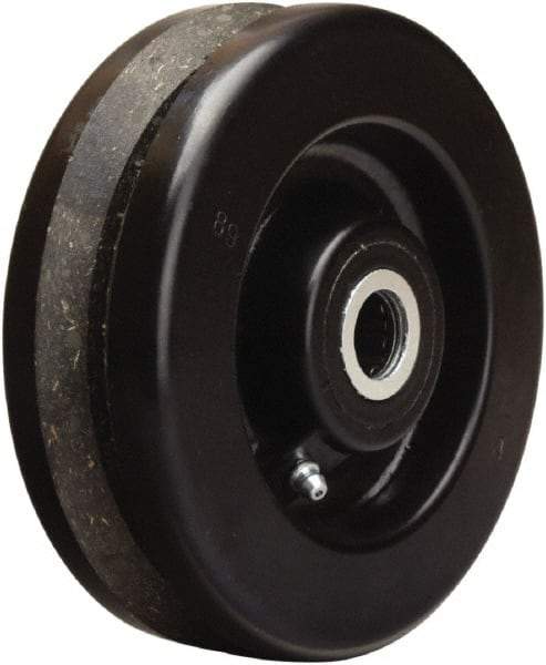 Hamilton - 6 Inch Diameter x 2 Inch Wide, Phenolic Caster Wheel - 750 Lb. Capacity, 2-3/16 Inch Hub Length, 3/4 Inch Axle Diameter, Straight Roller Bearing - Caliber Tooling