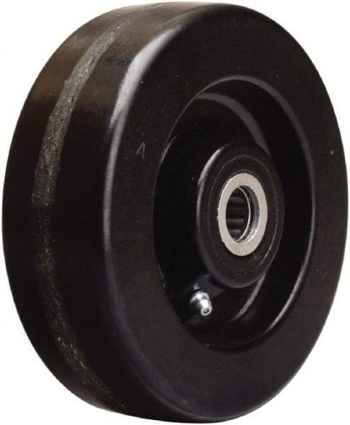 Hamilton - 6 Inch Diameter x 2 Inch Wide, Phenolic Caster Wheel - 1,200 Lb. Capacity, 2-3/16 Inch Hub Length, 1/2 Inch Axle Diameter, Straight Roller Bearing - Caliber Tooling