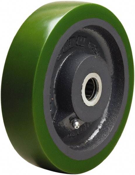 Hamilton - 6 Inch Diameter x 1-1/2 Inch Wide, Polyurethane on Cast Iron Caster Wheel - 850 Lb. Capacity, 1-3/4 Inch Hub Length, 1/2 Inch Axle Diameter, Straight Roller Bearing - Caliber Tooling