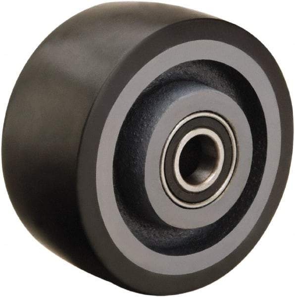 Hamilton - 4 Inch Diameter x 2 Inch Wide, Polyurethane on Cast Iron Caster Wheel - 975 Lb. Capacity, 2-1/4 Inch Hub Length, 1/2 Inch Axle Diameter, Sealed Precision Ball Bearing - Caliber Tooling