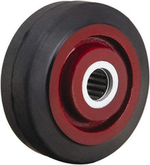 Hamilton - 4 Inch Diameter x 1-1/2 Inch Wide, Rubber on Cast Iron Caster Wheel - 200 Lb. Capacity, 1-5/8 Inch Hub Length, 1-3/16 Inch Axle Diameter, Plain Bore Bearing - Caliber Tooling