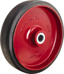 Hamilton - 16 Inch Diameter x 4 Inch Wide, Rubber on Cast Iron Caster Wheel - 1,990 Lb. Capacity, 4-1/4 Inch Hub Length, 1-1/4 Inch Axle Diameter, Straight Roller Bearing - Caliber Tooling