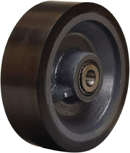 Hamilton - 12 Inch Diameter x 4 Inch Wide, Polyurethane on Forged Steel Caster Wheel - 7,800 Lb. Capacity, 4-1/4 Inch Hub Length, 1-1/4 Inch Axle Diameter, Straight Roller Bearing - Caliber Tooling