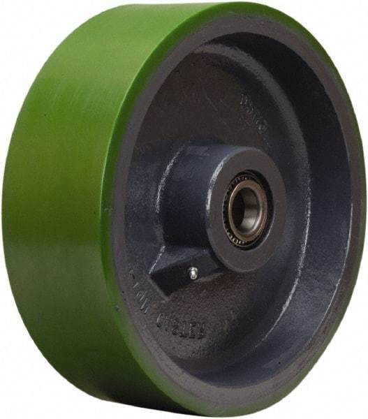 Hamilton - 12 Inch Diameter x 4 Inch Wide, Polyurethane on Cast Iron Caster Wheel - 4,800 Lb. Capacity, 4-1/4 Inch Hub Length, 1-1/4 Inch Axle Diameter, Tapered Roller Bearing - Caliber Tooling