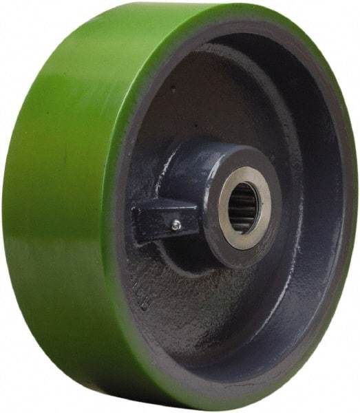 Hamilton - 12 Inch Diameter x 4 Inch Wide, Polyurethane on Cast Iron Caster Wheel - 4,800 Lb. Capacity, 4-1/4 Inch Hub Length, 2-3/16 Inch Axle Diameter, Plain Bore Bearing - Caliber Tooling