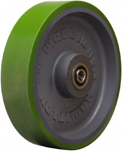 Hamilton - 12 Inch Diameter x 3 Inch Wide, Polyurethane on Cast Iron Caster Wheel - 3,500 Lb. Capacity, 3-1/2 Inch Hub Length, 3/4 Inch Axle Diameter, Sealed Precision Ball Bearing - Caliber Tooling