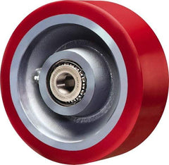 Hamilton - 10 Inch Diameter x 4 Inch Wide, Polyurethane on Forged Steel Caster Wheel - 6,000 Lb. Capacity, 4-1/4 Inch Hub Length, 1-1/4 Inch Axle Diameter, Sealed Precision Ball Bearing - Caliber Tooling