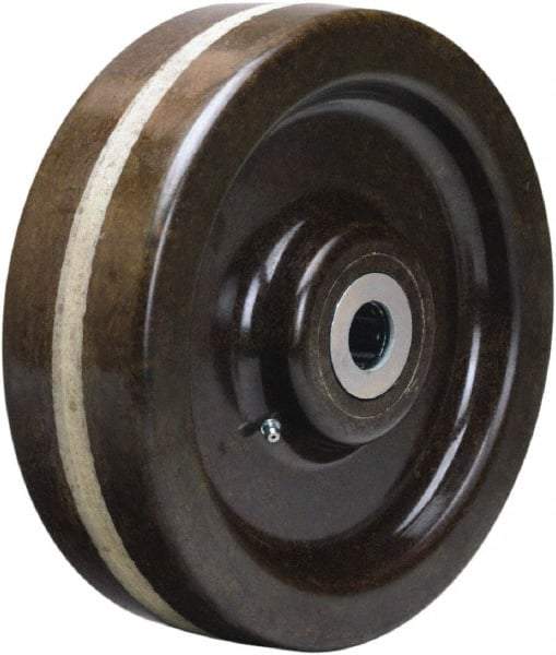 Hamilton - 12 Inch Diameter x 3 Inch Wide, Phenolic Caster Wheel - 3,500 Lb. Capacity, 3-1/4 Inch Hub Length, 1-1/4 Inch Axle Diameter, Straight Roller Bearing - Caliber Tooling