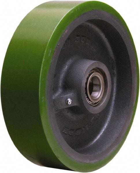 Hamilton - 10 Inch Diameter x 3 Inch Wide, Polyurethane on Cast Iron Caster Wheel - 3,000 Lb. Capacity, 3-1/4 Inch Hub Length, 3/4 Inch Axle Diameter, Tapered Roller Bearing - Caliber Tooling