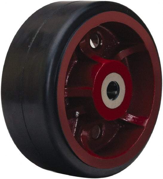 Hamilton - 12 Inch Diameter x 5 Inch Wide, Rubber on Cast Iron Caster Wheel - 2,050 Lb. Capacity, 5-1/4 Inch Hub Length, 1-1/4 Inch Axle Diameter, Tapered Roller Bearing - Caliber Tooling