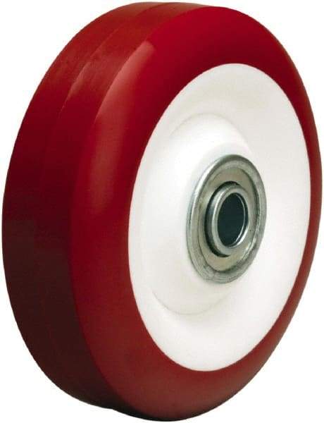 Hamilton - 4 Inch Diameter x 1-3/8 Inch Wide, Polyurethane on Polypropylene Caster Wheel - 400 Lb. Capacity, 1-1/2 Inch Hub Length, 1/2 Inch Axle Diameter, Delrin Bearing - Caliber Tooling