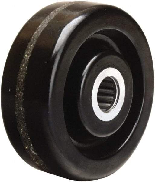 Hamilton - 4 Inch Diameter x 1-1/2 Inch Wide, Phenolic Caster Wheel - 600 Lb. Capacity, 1-5/8 Inch Hub Length, 1/2 Inch Axle Diameter, Straight Roller Bearing - Caliber Tooling