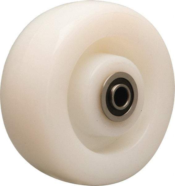 Hamilton - 5 Inch Diameter x 2 Inch Wide, Nylon Caster Wheel - 900 Lb. Capacity, 2-3/16 Inch Hub Length, 1/2 Inch Axle Diameter, Stainless Steel Precision Ball Bearing - Caliber Tooling