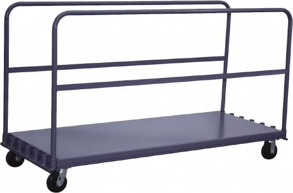 Jamco - 2,000 Lb Capacity Adjustable Sheet & Panel Truck - Steel Deck, 48" OAW, 9" Platform Height - Caliber Tooling