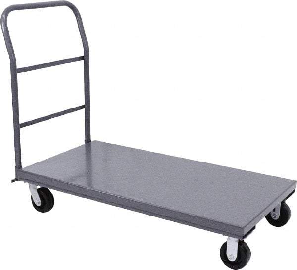 Jamco - 2,000 Lb Capacity Platform Truck - Steel Deck, 72" OAW, 9" Platform Height, Phenolic Casters - Caliber Tooling