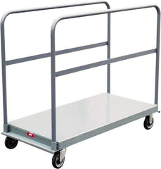 Jamco - 1,200 Lb Capacity Platform Truck - Steel Deck, 72" OAW, 9" Platform Height, Urethane Casters - Caliber Tooling