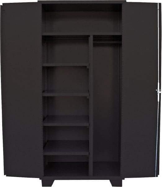 Jamco - 4 Shelf Locking Storage Cabinet - Steel, 36" Wide x 24" Deep x 78" High, Black - Caliber Tooling