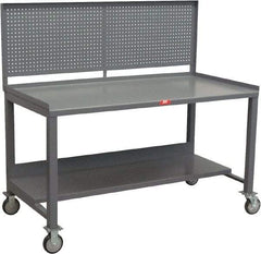 Jamco - Heavy Duty Use Workbench Mobile Work Bench - Steel, Gray, 30" Long x 60" Deep x 58" High - Caliber Tooling