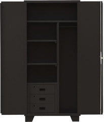 Jamco - 3 Shelf Locking Storage Cabinet - Steel, 36" Wide x 24" Deep x 78" High, Black - Caliber Tooling