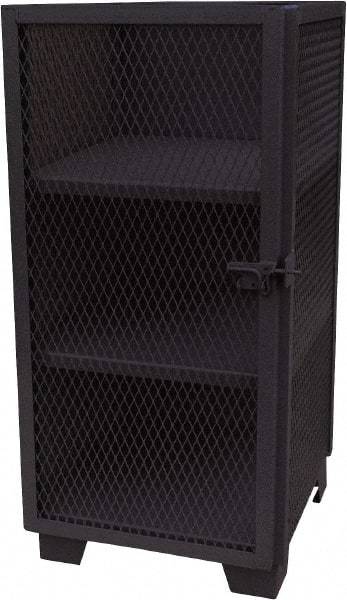 Jamco - 3 Shelf Security Storage Cabinet - Steel, 24" Wide x 24" Deep x 54" High, Black - Caliber Tooling