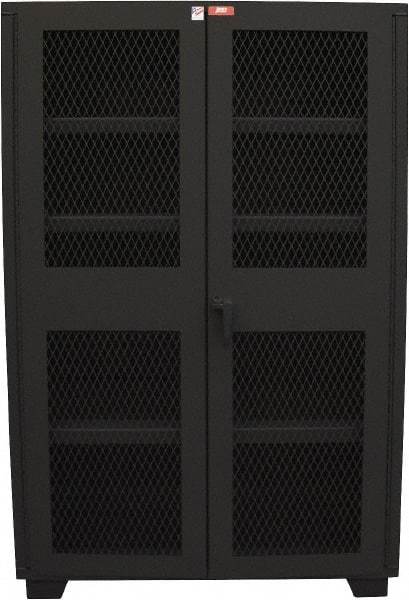 Jamco - 4 Shelf Visible Storage Cabinet - Steel, 36" Wide x 18" Deep x 78" High, Black - Caliber Tooling