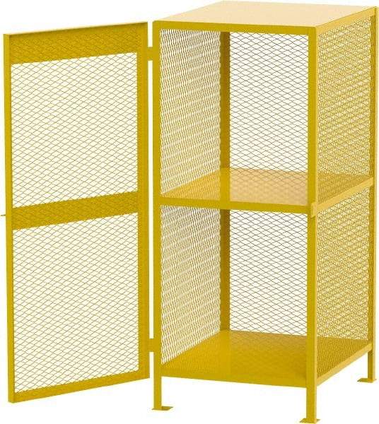 Jamco - Gas Cylinder Storage Cabinet - Steel, 40" Wide x 33" Deep x 71" High, Yellow - Caliber Tooling